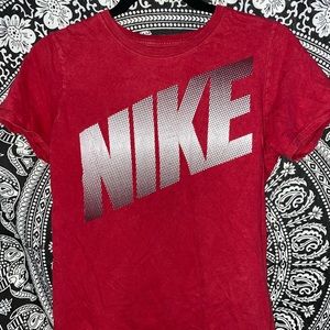 Red Nike shirt